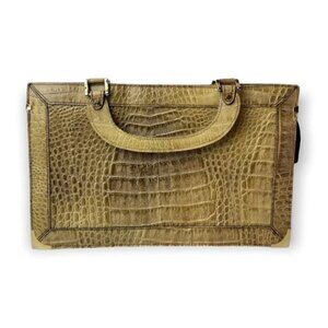 Mino Vintage Faux Aligator  Print Hand Bag